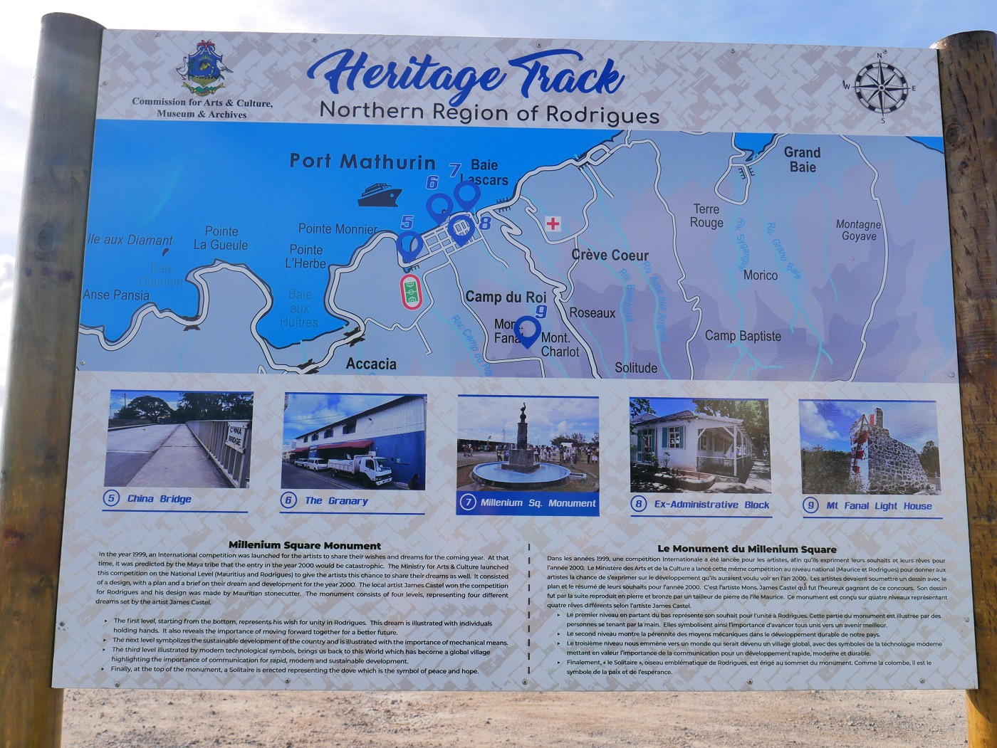 Heritage track base map tourism office Rodrigues