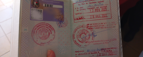 Toliara Madagascar tourist visa extension stamp passport