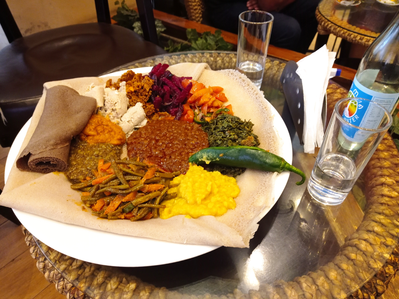 Kategna fasting beyaynetu Ethiopian food Addis Ababa