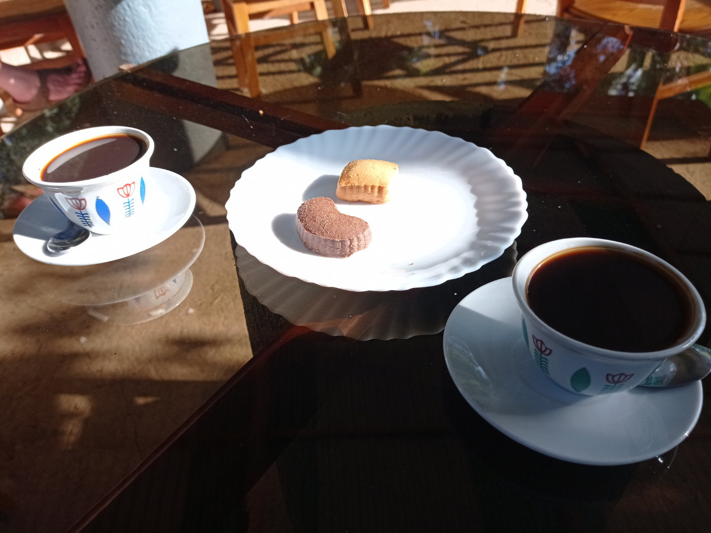 Ethiopian coffee and cookies Zoma museum