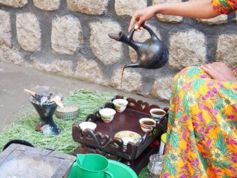 Ethiopian coffee ceremony Lalibela