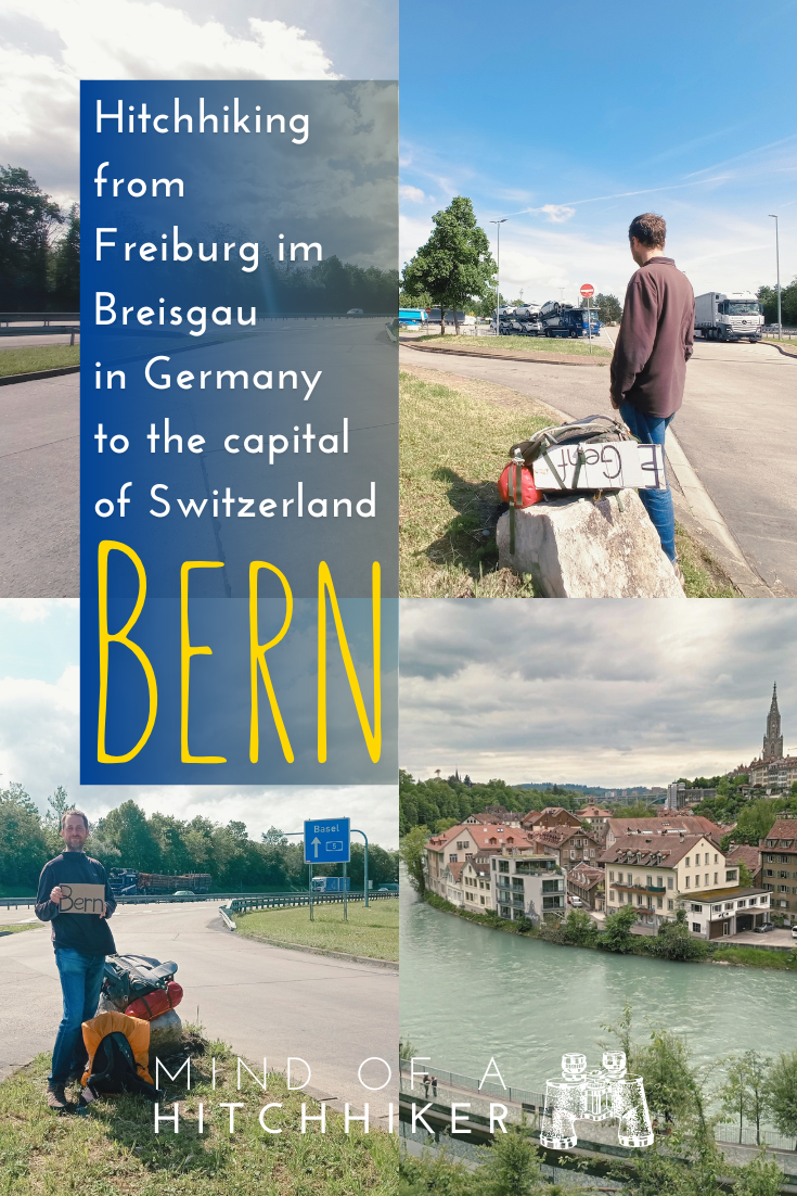 hitchhiking to Bern capital of Switzerland pin