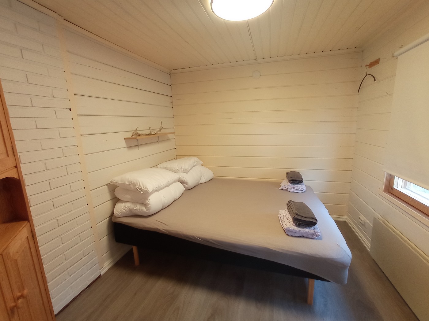 bedroom Kilpisjärvi cozy cabin northern accommodation in Finland Lapland