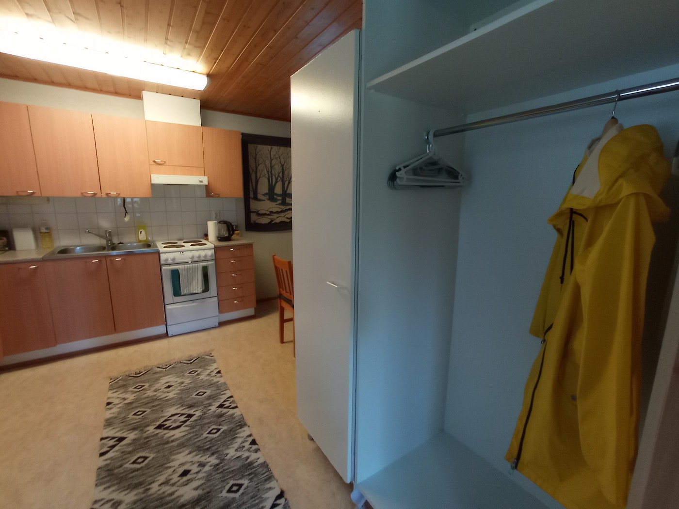 hallway kitchen entry Muonio Airbnb accommodation in Finland