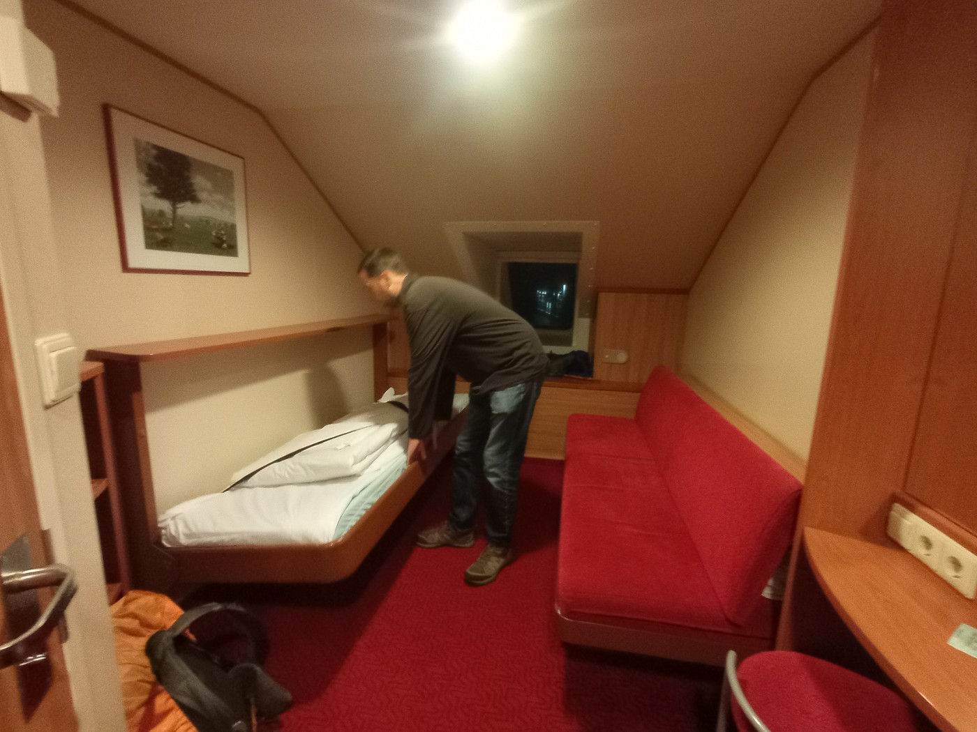 35 fold out beds simple room ferry Stockholm Mariehamn Tallinn