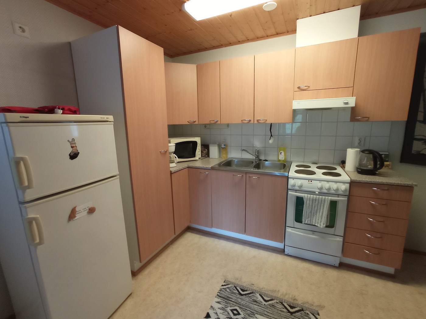 Kitchen overview Muonio Airbnb northern Finland