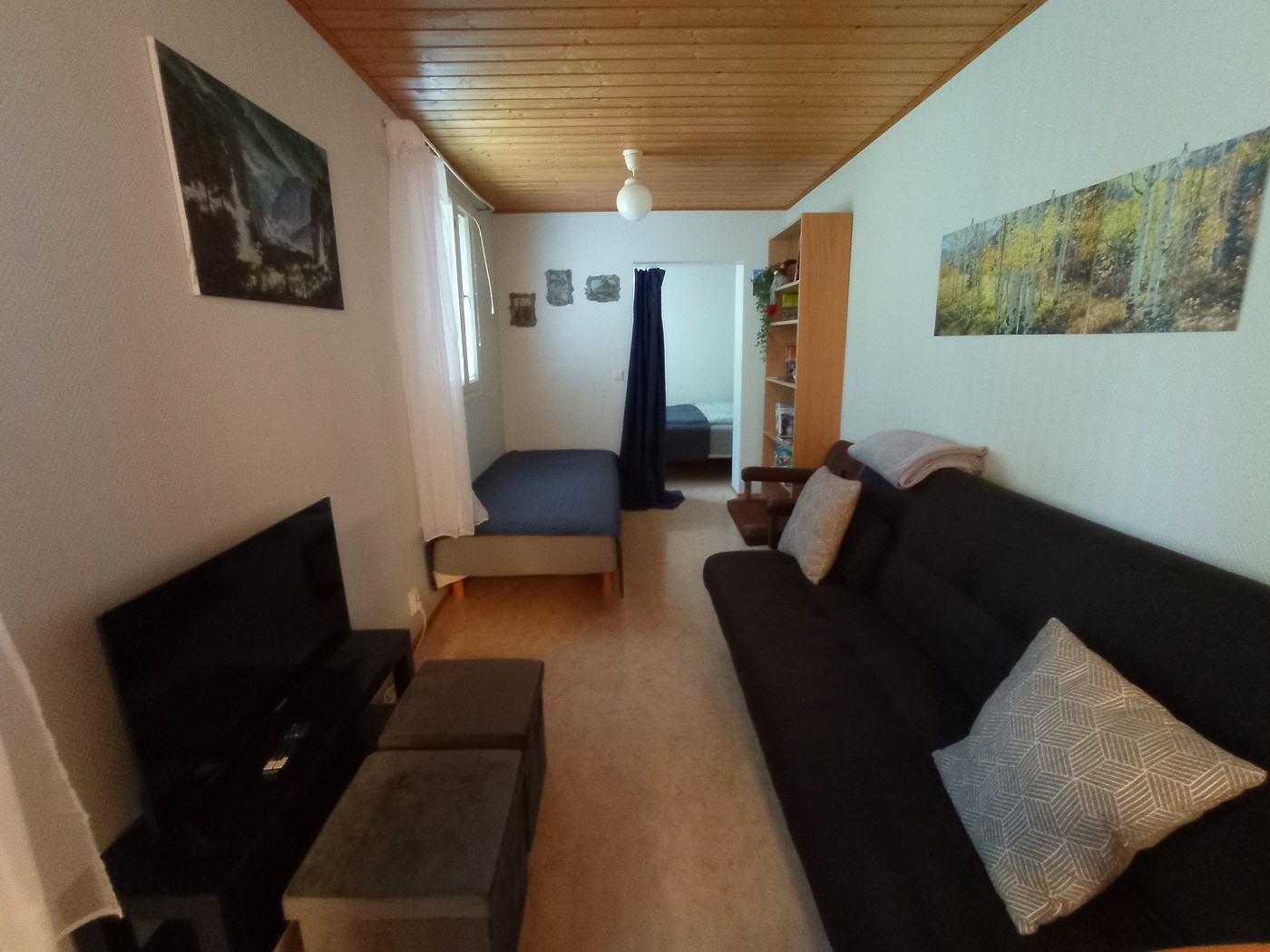 TV area Muonio Airbnb Lapland northern Finland