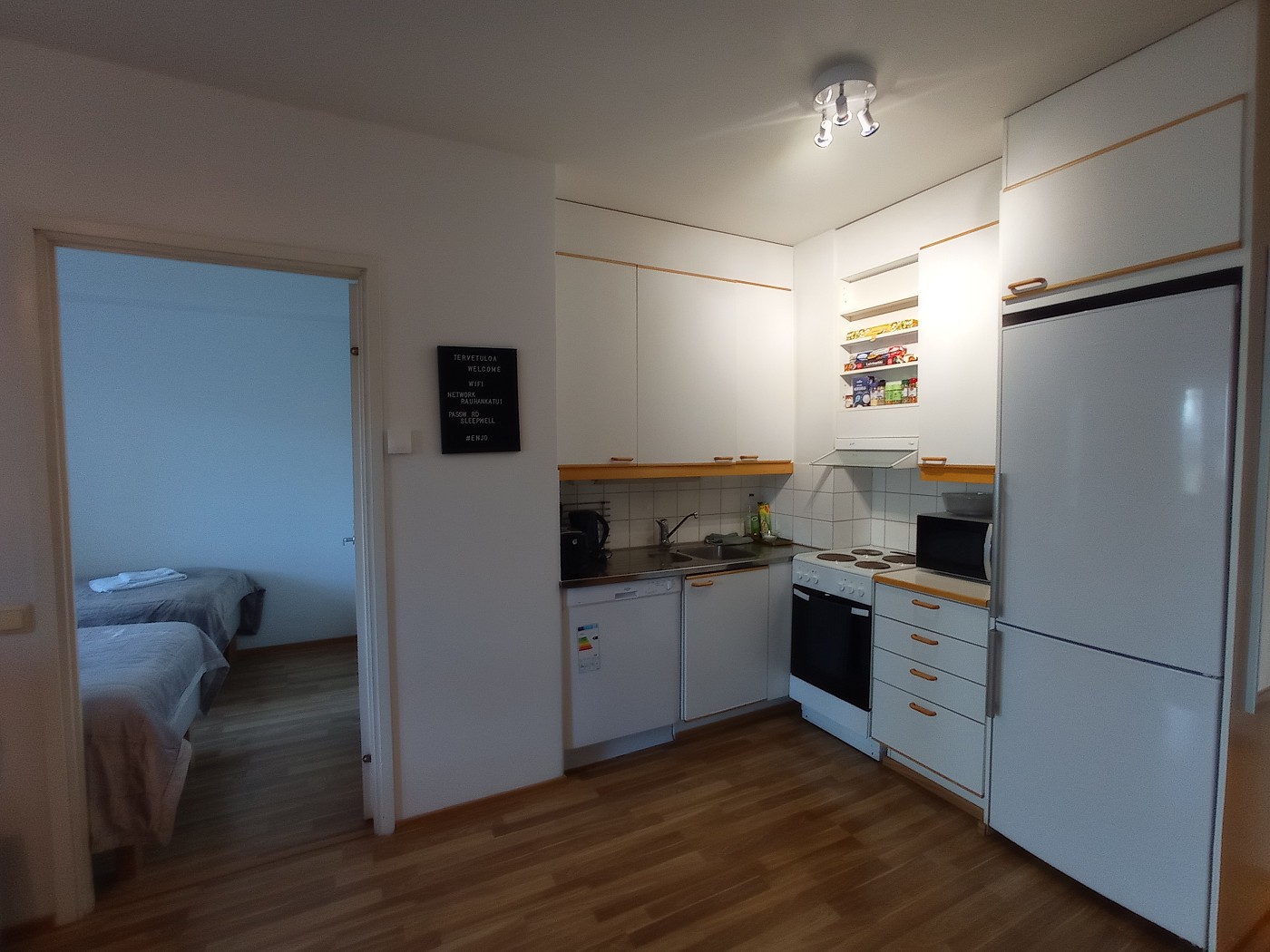 kitchen living room Airbnb Turku