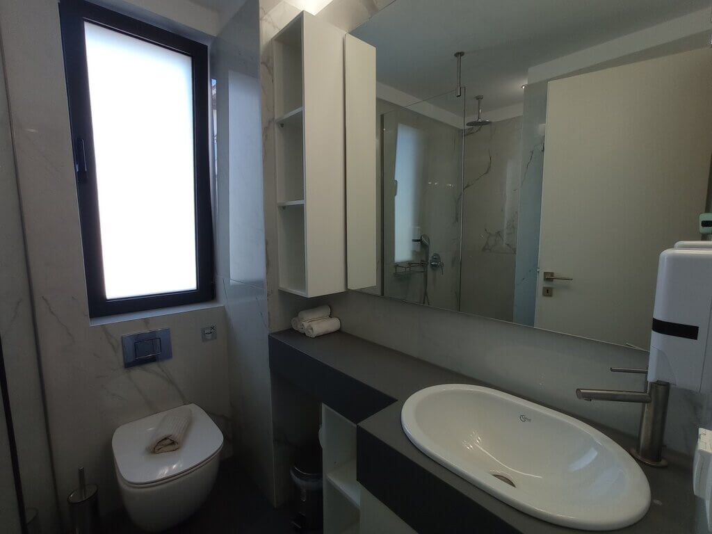 bathroom Chania accommodation in Crete Greece