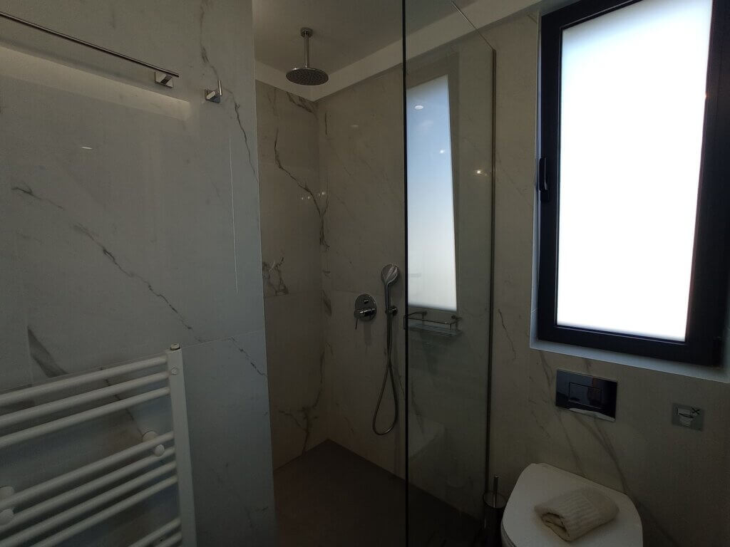 shower bathroom apartment Airbnb Chania Crete