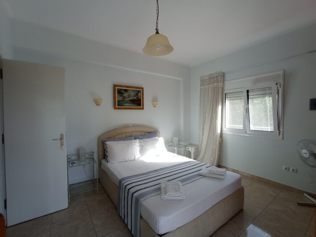 upstairs master bedroom Paleochora accommodation in Crete Greece