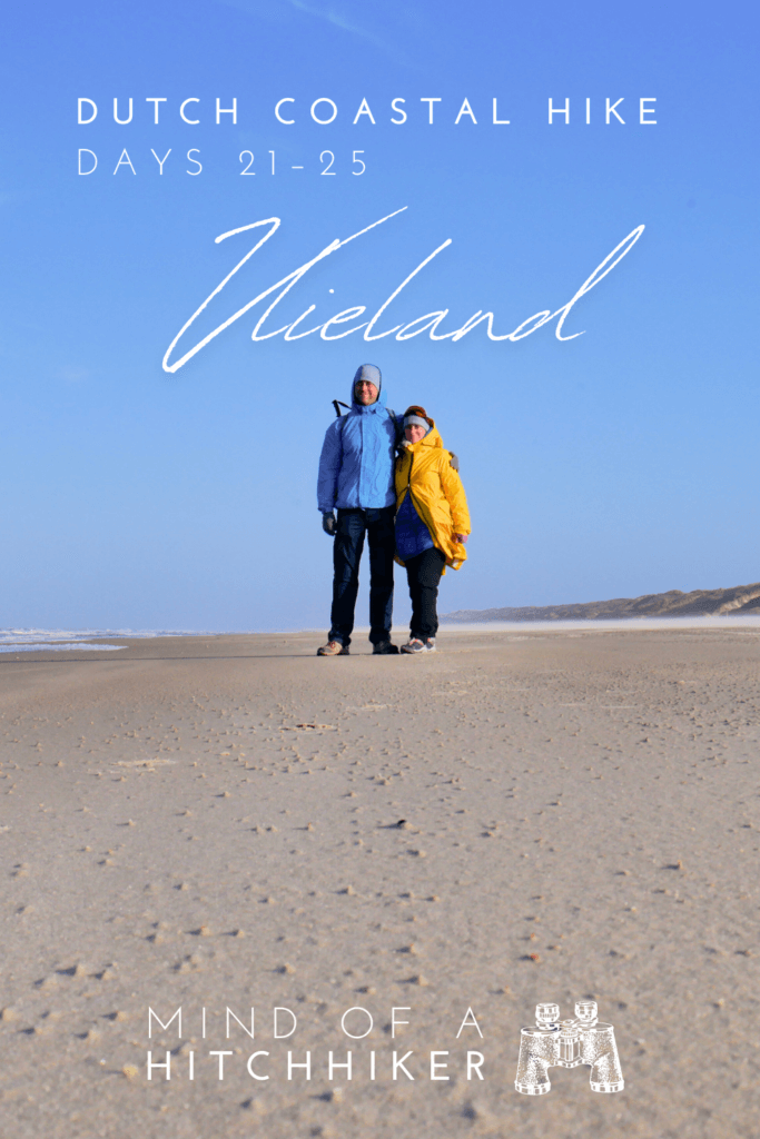 Iris and Jonas hiking the dutch coastline Vlieland island