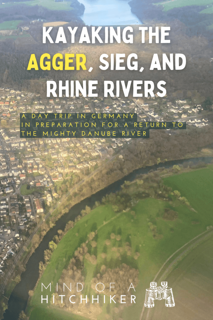 Agger from the airplane kayakable river in Germany fun day trip Sieg Northrhine Westphalia
