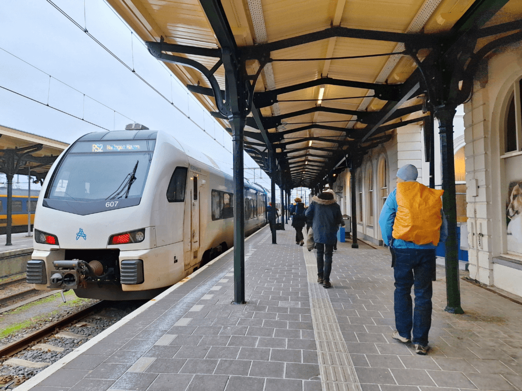Vlieland day one train to Harlingen harbor port