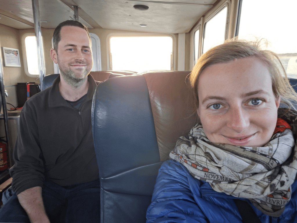 Jonas and Iris ferry to Terschelling hiking the Dutch coastline 2024