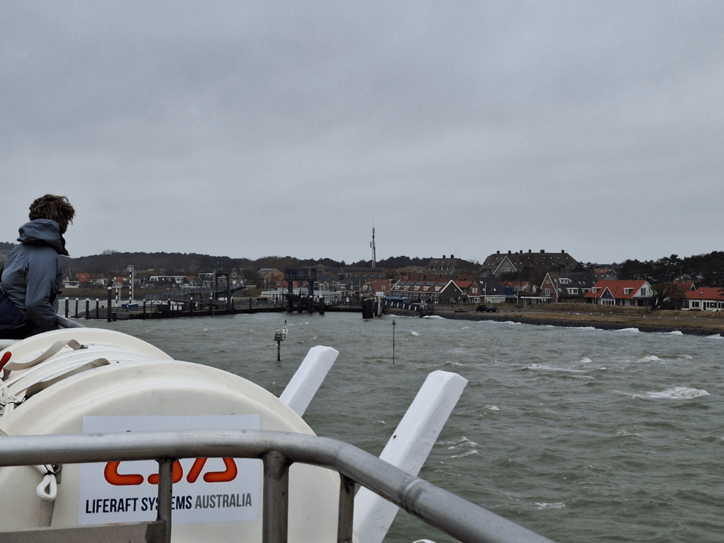 ferry to Vlieland arrival in Oost-Vlieland