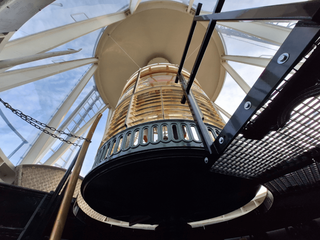 lens of Vuurduin lighthouse the Netherlands Vlieland