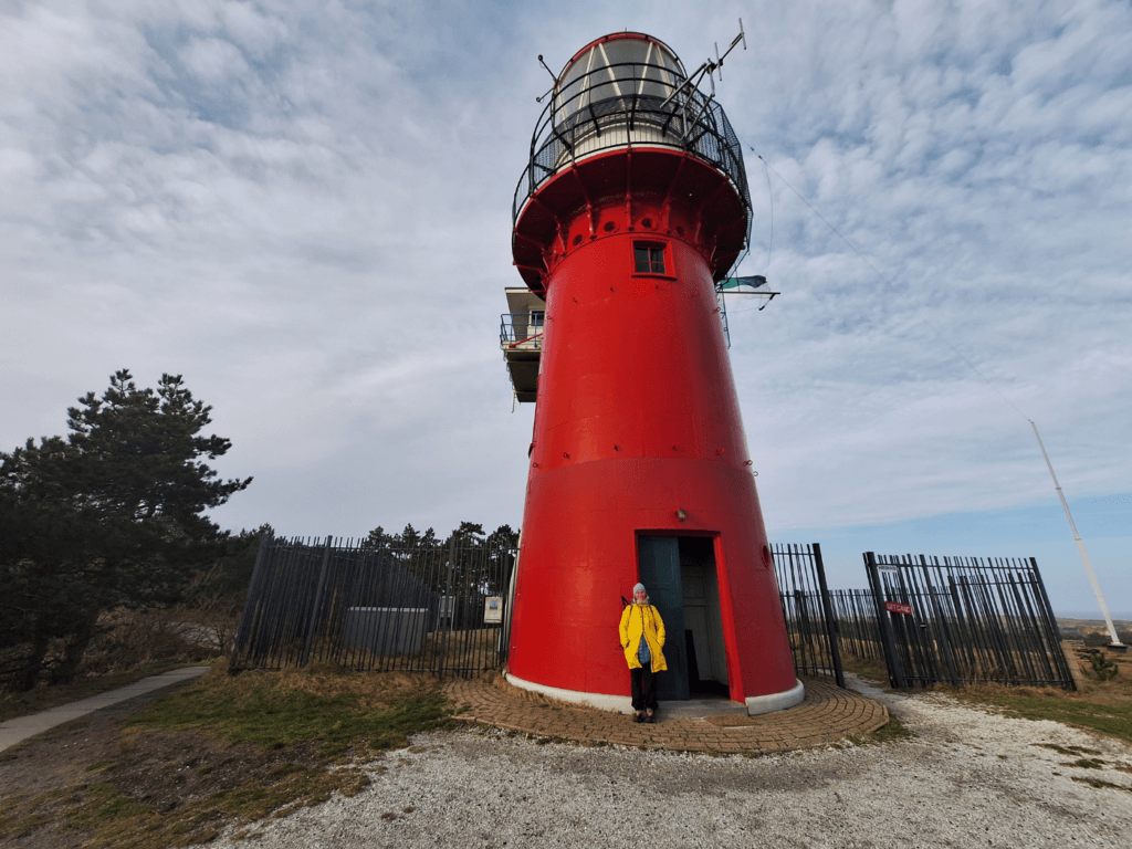 Vuurduin lighthouse Iris visiting small tower large dune Vuurboetsduin entrance fee opening times