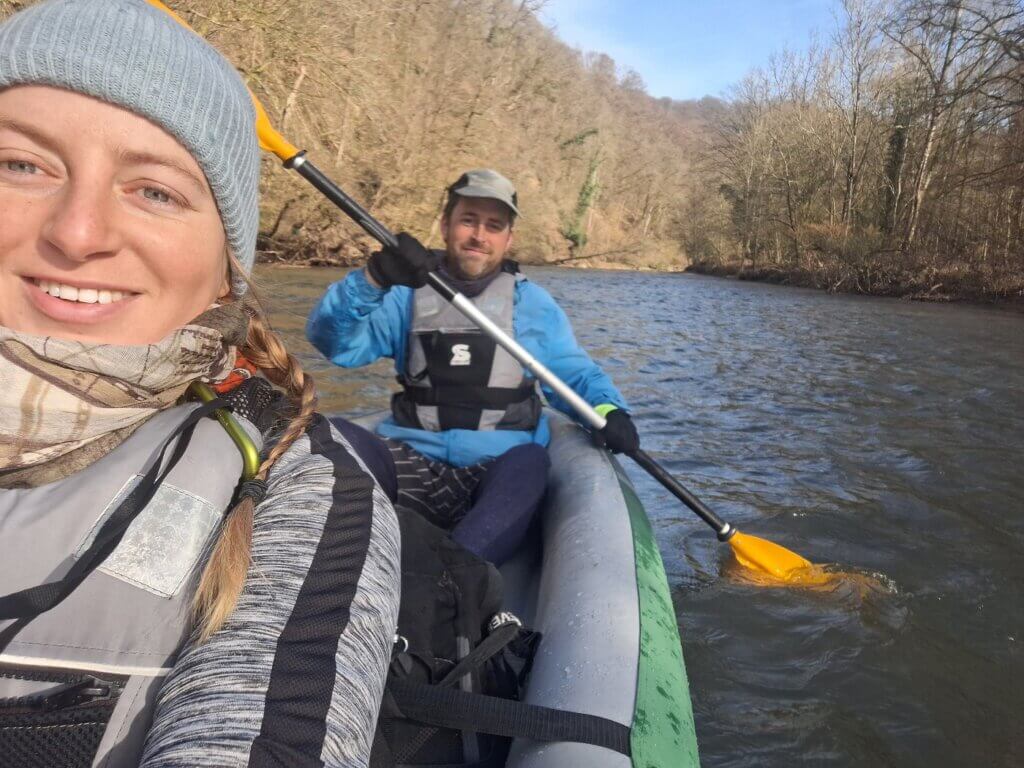 Featured photo kayaking the Agger, Sieg, Rhine Germany