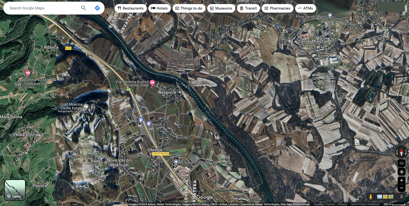 Border Slovenia Croatia Sava River Jesenice dispute