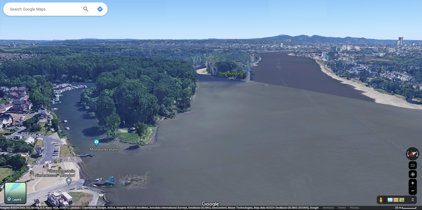 Sieg and Rhine Confluence and exit