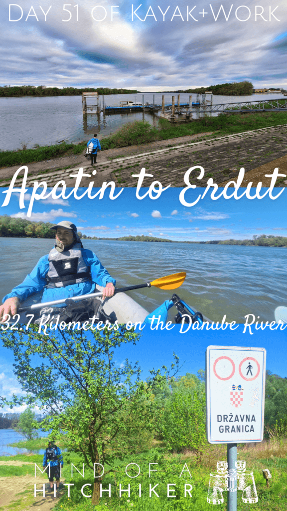 pin kayaking collage Apatin to Erdut Danube