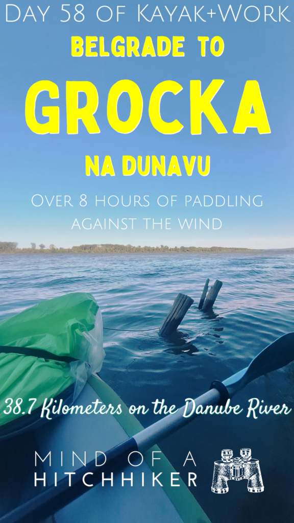 pin paddling Belgrade Sava River Danube kayak to Grocka na Dunavu