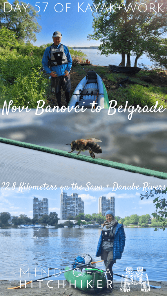 pin kayaking to Belgrade Serbia commieblocks Danube River New Belgrade