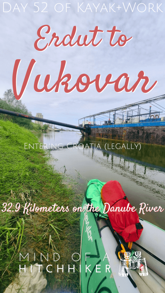 kayaking to Vukovar from Erdut Croatia Danube pin