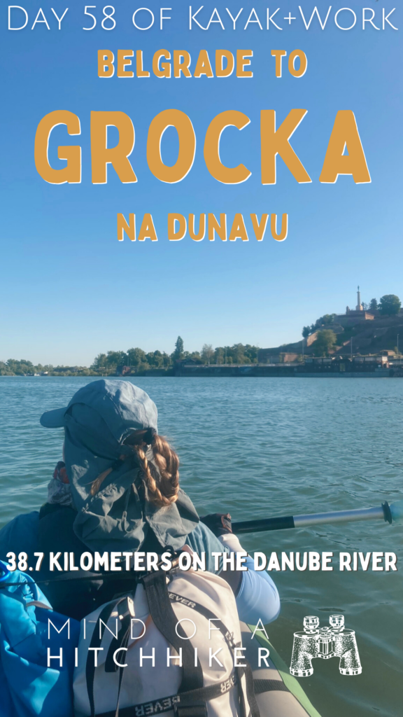 pin paddling Belgrade Sava River Danube kayak to Grocka na Dunavu