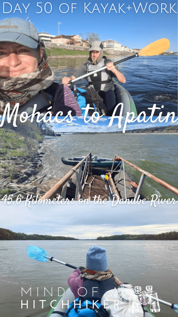 kayaking from Mohács to Apatin kayak+work day 50