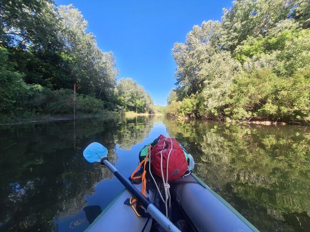 Veliki Galijaš canal river Veliko Ratno Ostrvo Great War Island Belgrade Serbia Zucchini kayak nature tranquility birds