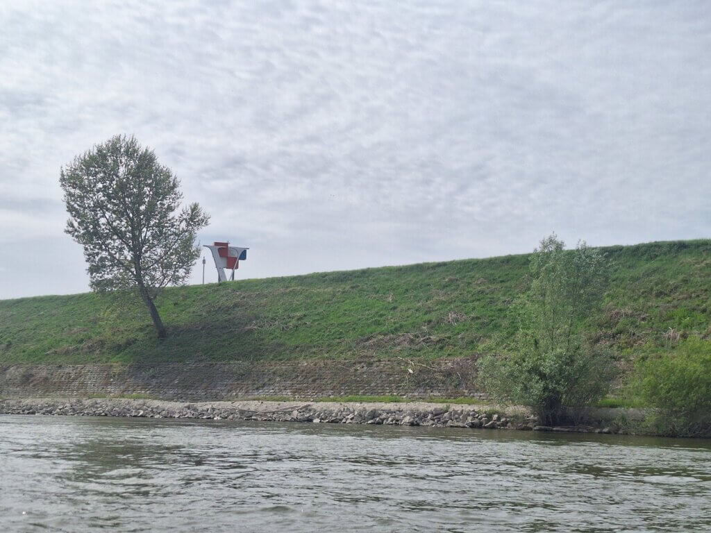 Vukovar airfield sportski aerodrom as seen from the Danube