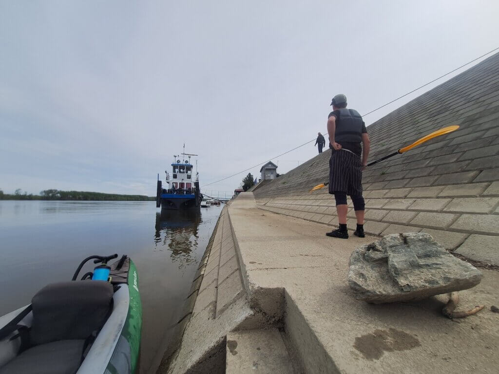 Jonas dealing with Croatian police and immigration Danube River Vukovar