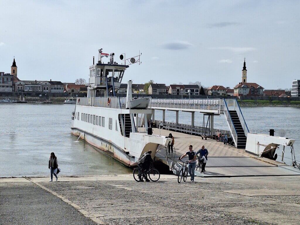 Újmohács ferry Hungary Danube crossing
