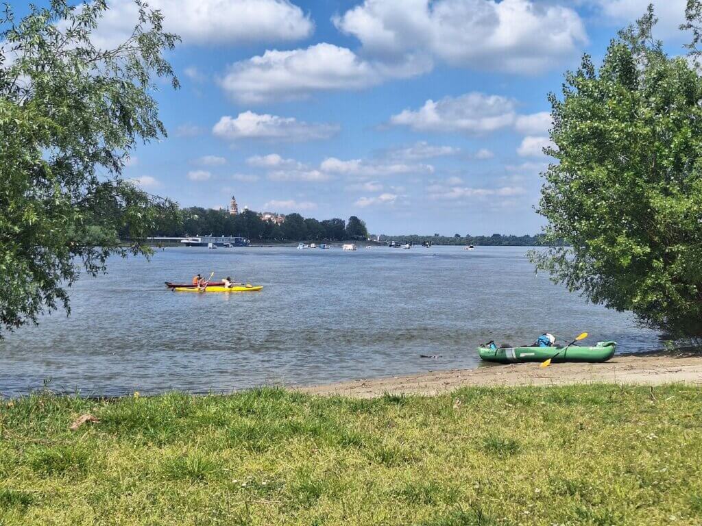 kayak tour Belgrade Serbia Veliko Ratno Ostrvo Great War Island Zucchini the inflatable kayak travel Danube Sava Rivers