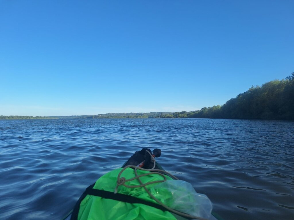 approaching Grocka na Dunavu kayaking Serbia Danube River