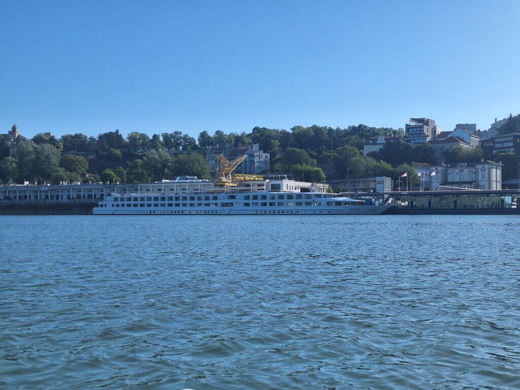 Cruise ship on the Sava River in Belgrade