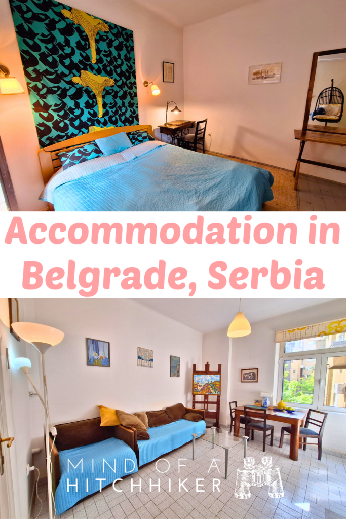 26 Belgrade accommodation in Serbia stylish Airbnb apartment booking yellow submarine bedroom mushroom