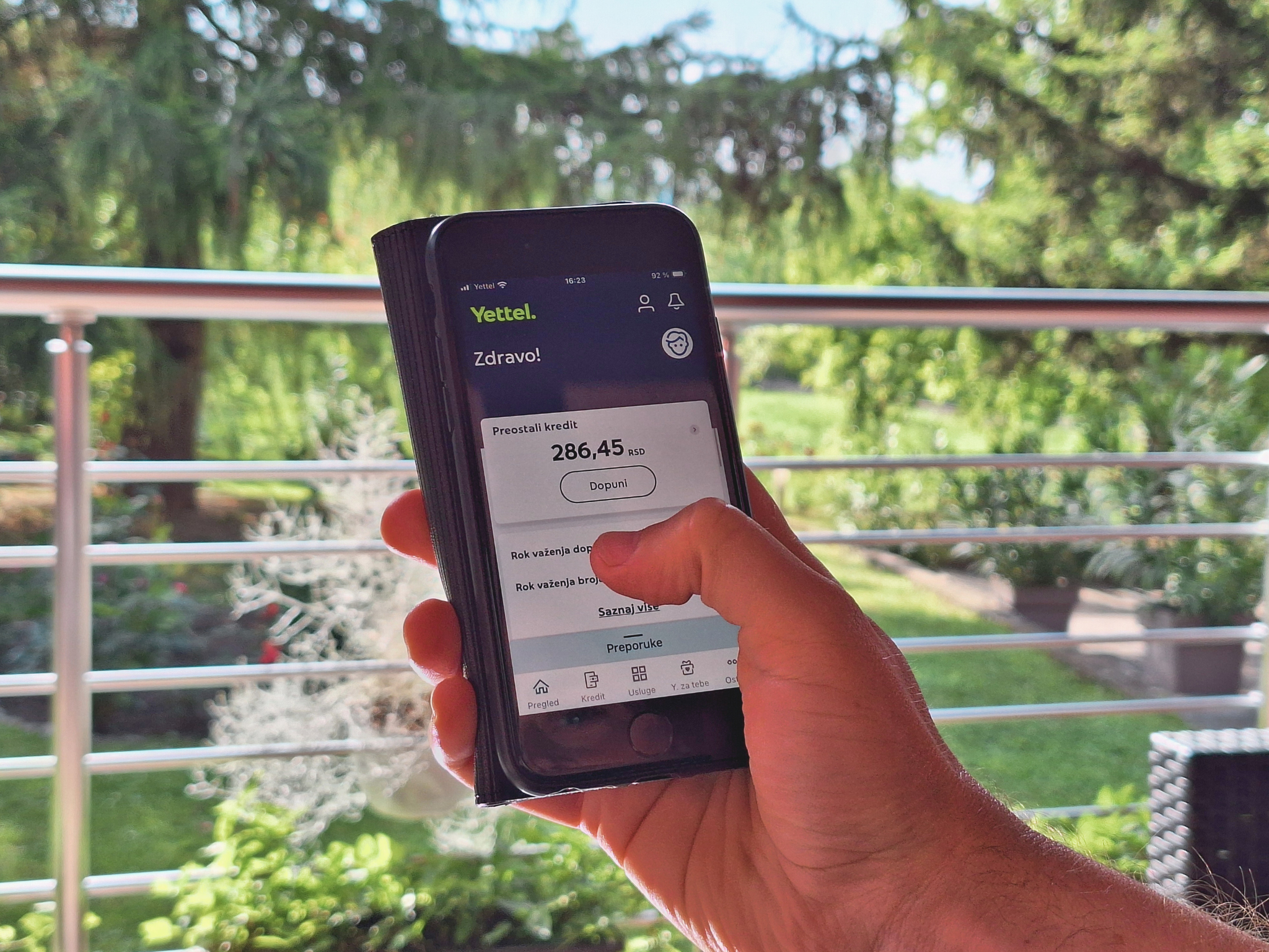 Serbian SIM card Yettel phone app zdravo