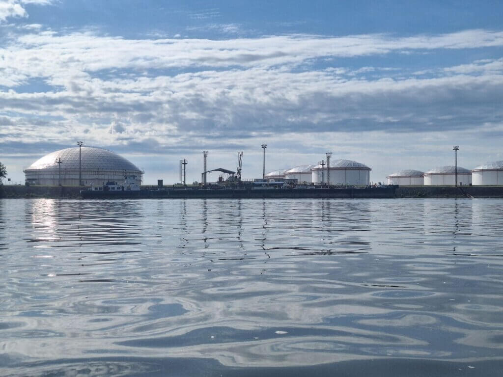 Smederevo Serbia gas terminal LNG pipeline Danube River kayaking