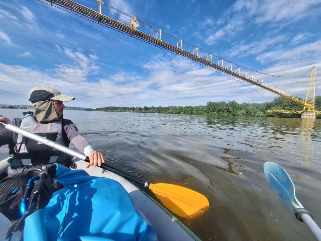 Jonas kayaking LNG pipeline Smederevo Serbia Danube