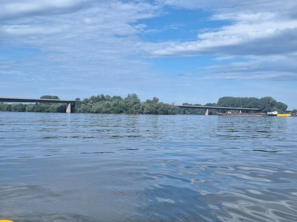 Kovin bridge last across the Danube in Serbia