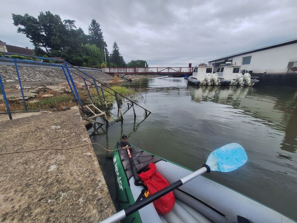 duty free shop Danube River Veliko Gradiste Serbia kayaking inflatable