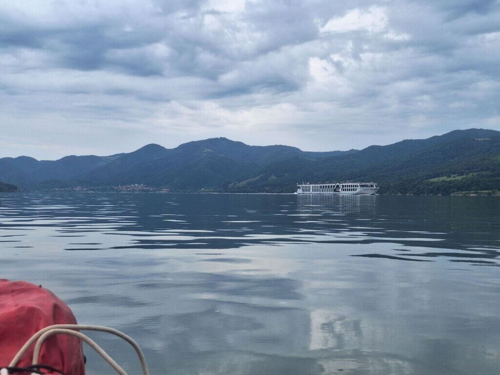 cruise ship Danube River Orsova valley basin Eselnita Romania Serbia tourism kayaking