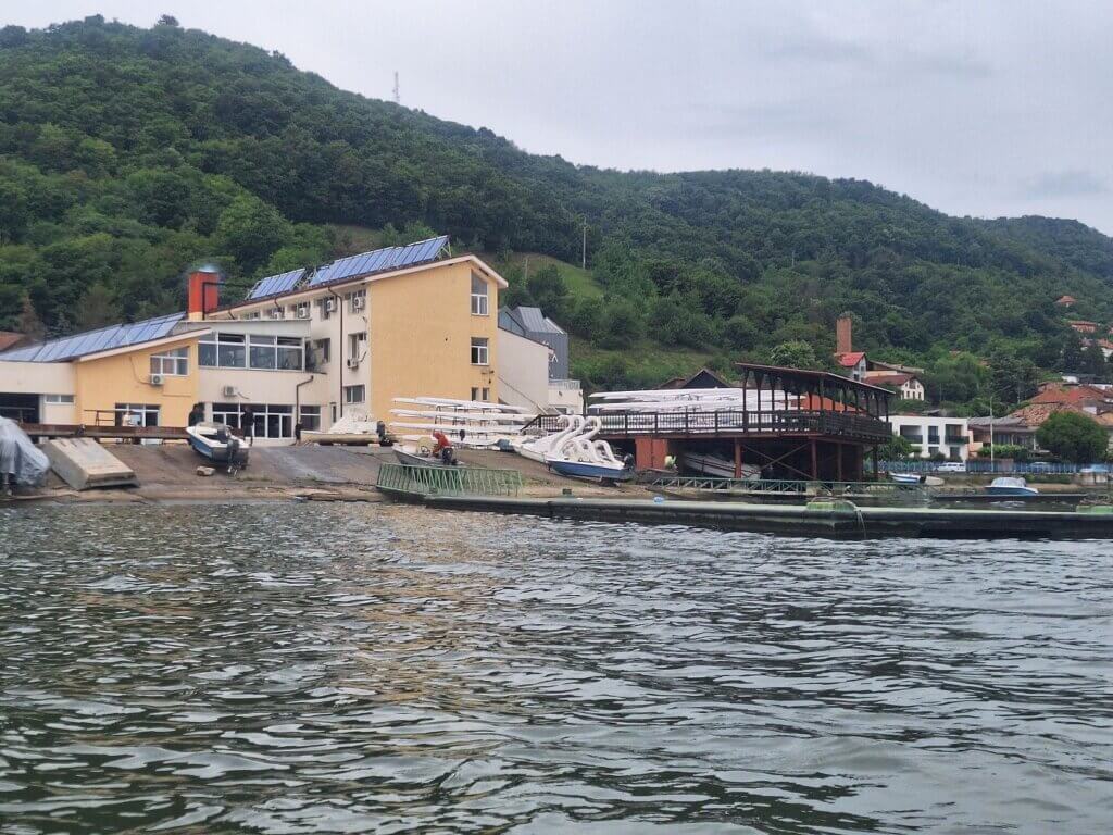 kayak rowing club of Orsova Basin Valley Danube River Romania travel