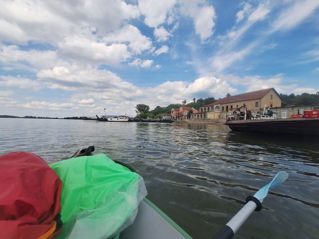 arriving in Ram Serbia Danube River ferry Stara Palanka Neptun Saturn