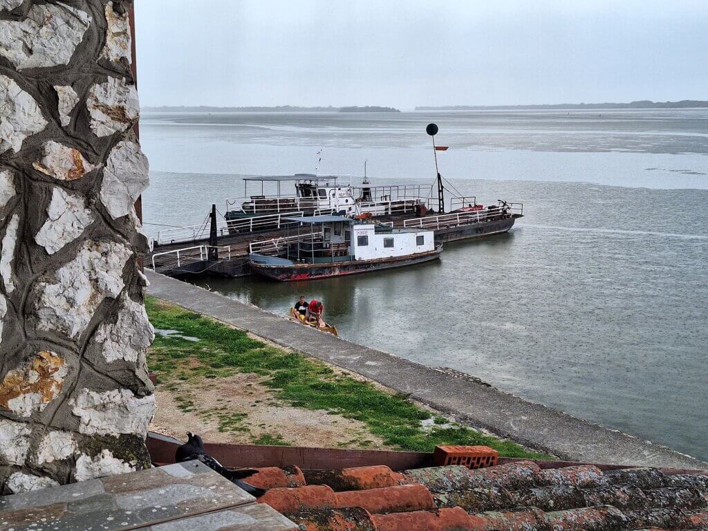 canoe canoeists Danube River Ram Fortress Stara Palanka Rain lightning thunder danger