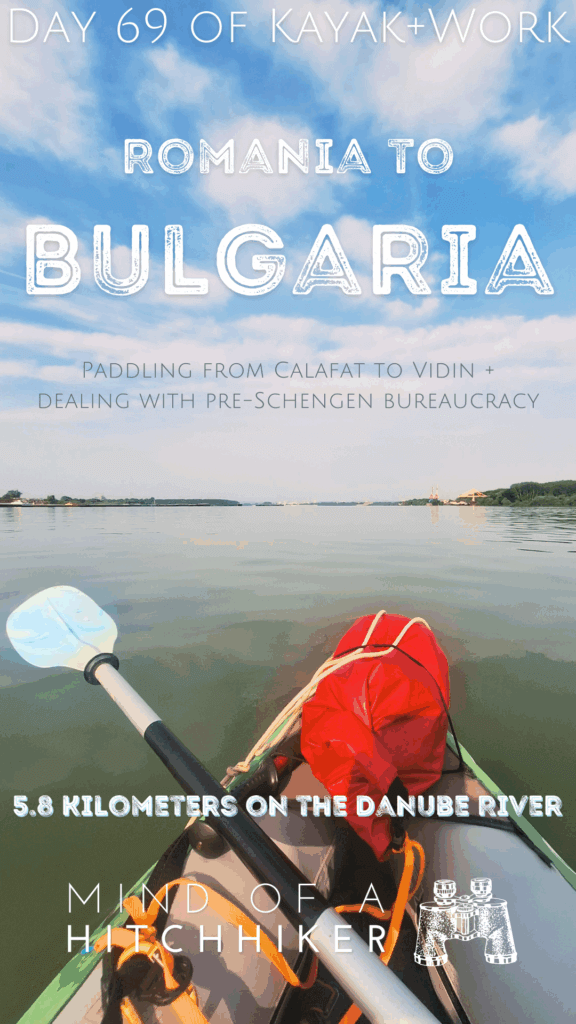pin traveling from Romania to Bulgaria by kayak Danube River