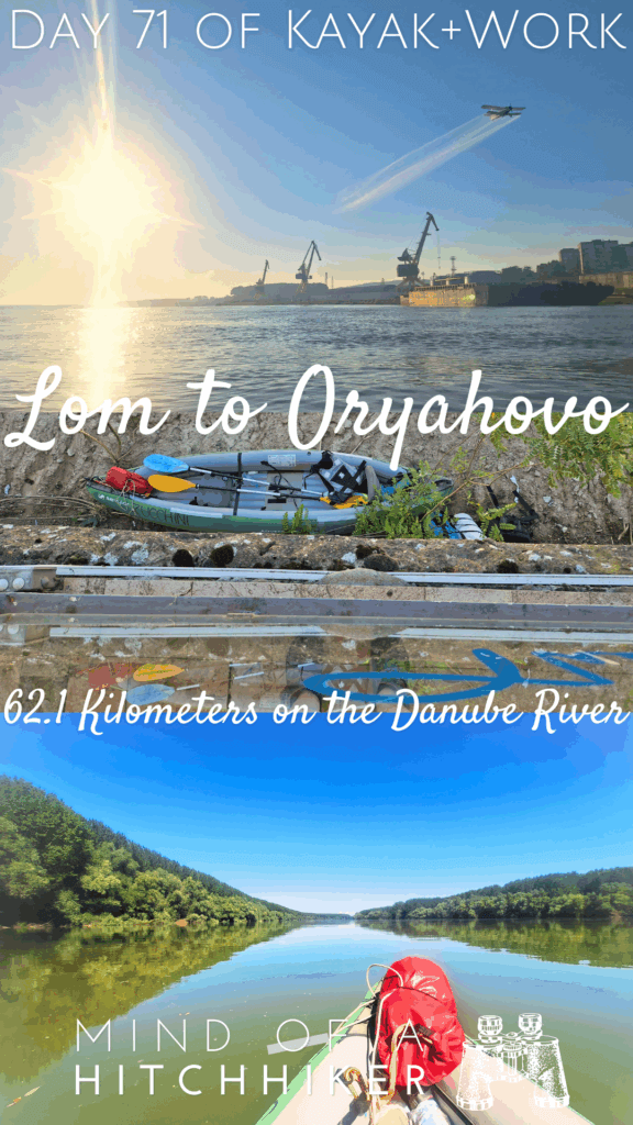 pin kayak+work day 71 Lom to Oryahovo kayaking Danube collage Kozloduy